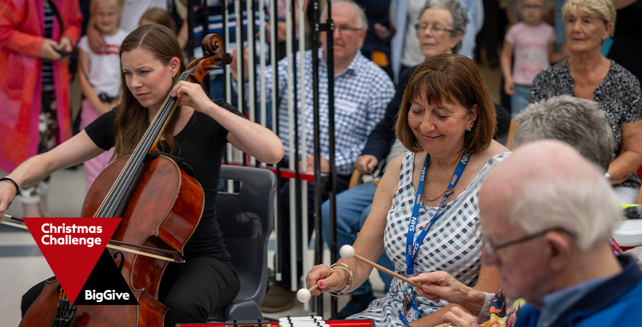 A RPO musician at a STROKESTRA performance