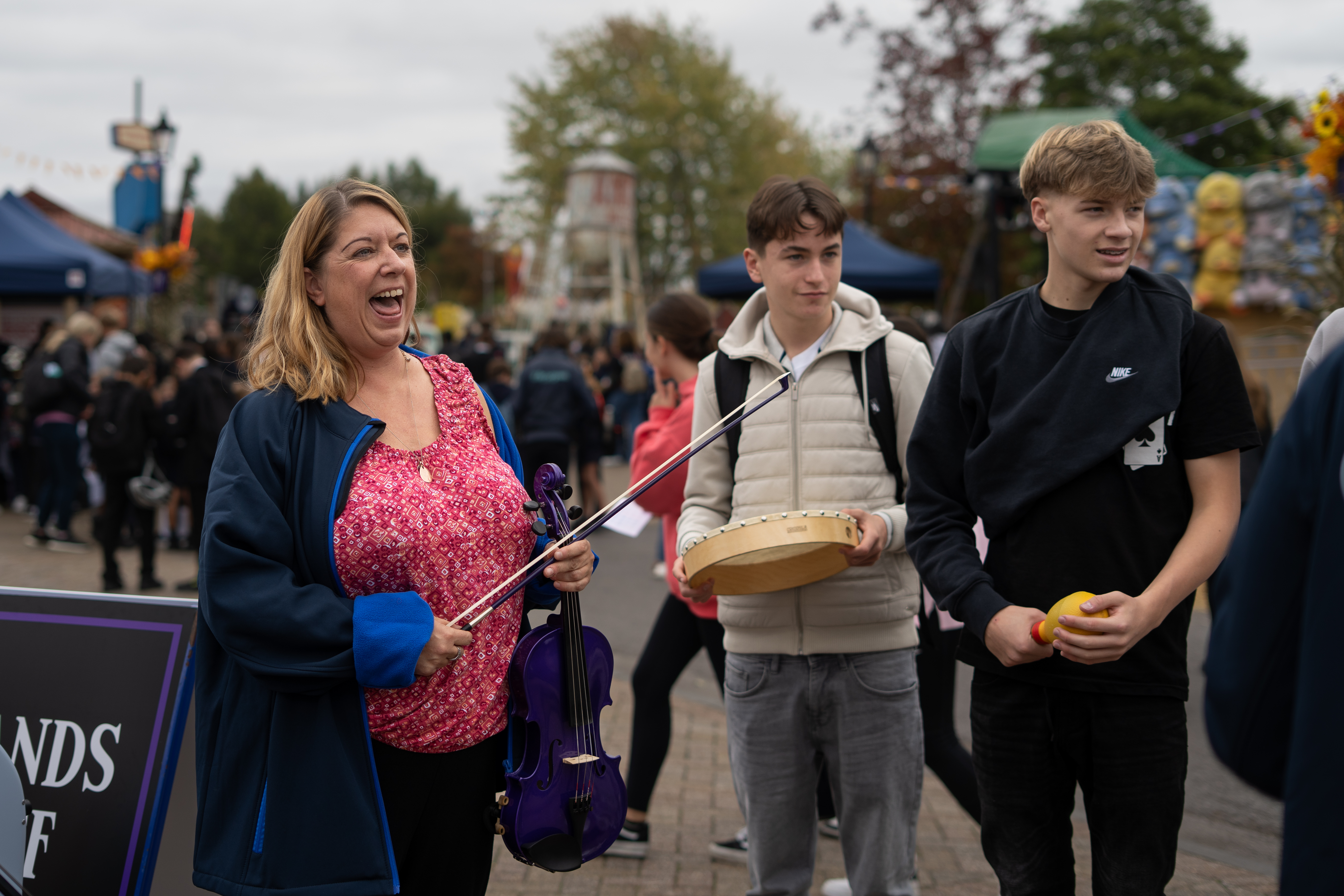 Participants engaging in jam fest with RPO musicians
