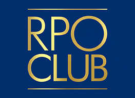 RPO Club written in gold on a dark blue background