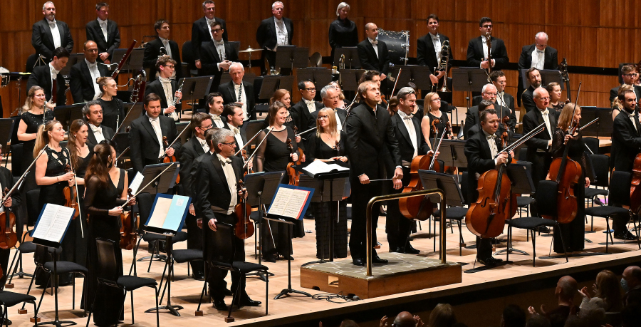 Vasily Petrenko and the RPO receiving applause on stage at Southbank Centre's Royal Festival Hall