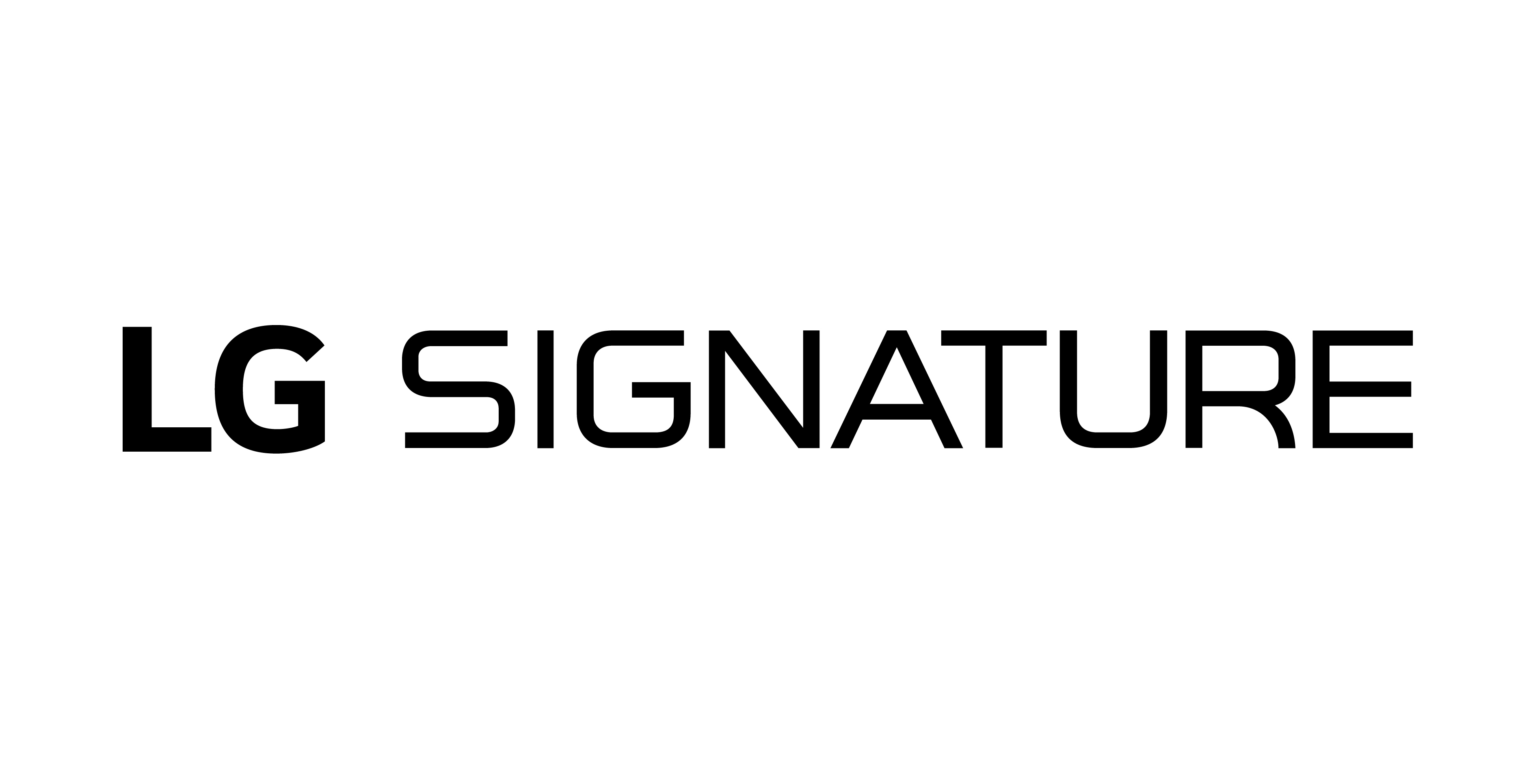 LG SIGNATURE's logo on a white background