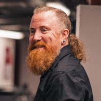 Nathan Budden backstage at the Royal Albert Hall and smiling