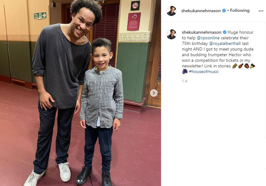 Sheku Kanneh-Mason's Instagram post