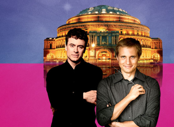 An image of Paul Lewis and Vasily Petrenko at the Royal Albert Hall
