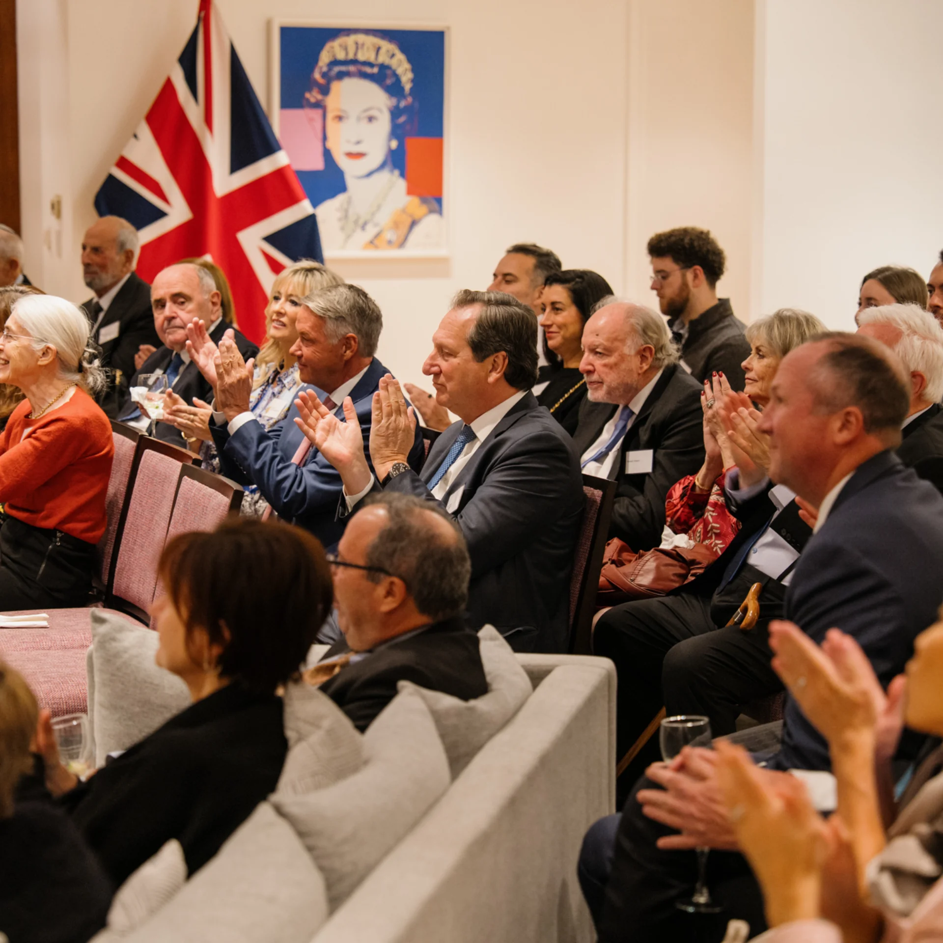 Members of the AFRPO attending an event at the British Consulate in New York