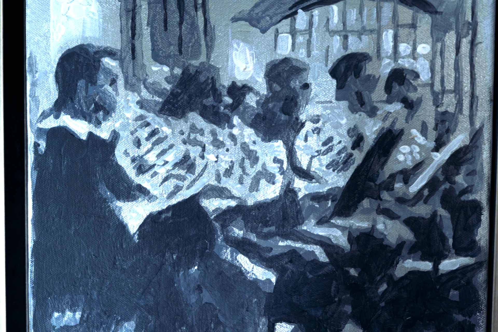 One of Jeremy's paintings of the RPO horn section