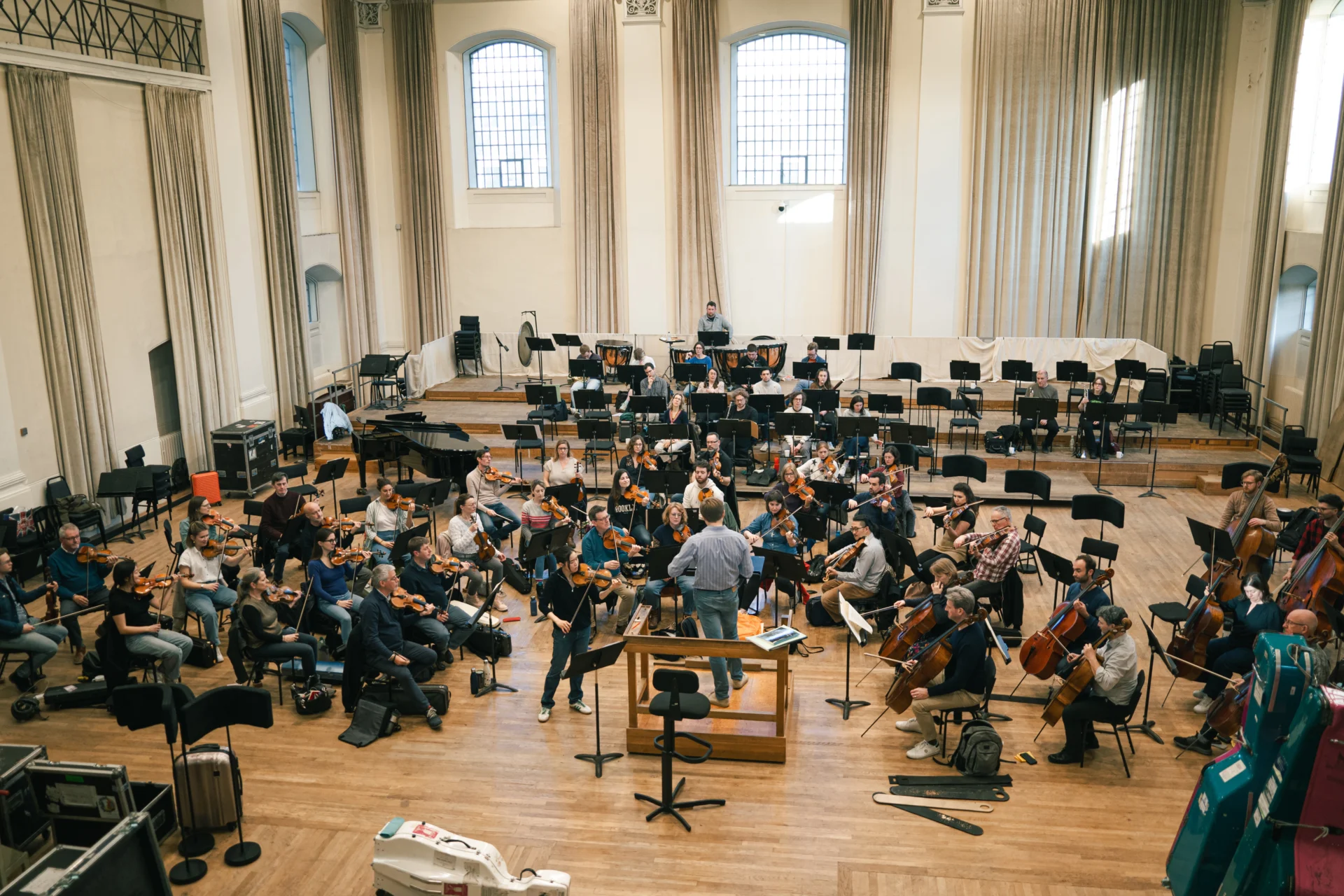The RPO in rehearsal at Henry Wood Hall