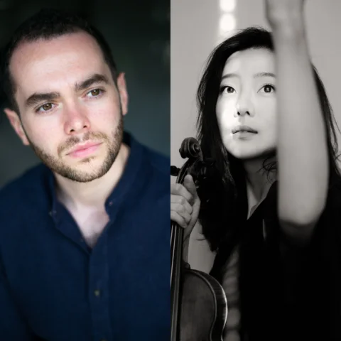 Conductor Ben Glassberg and Violinist Clara-Jumi Kang.