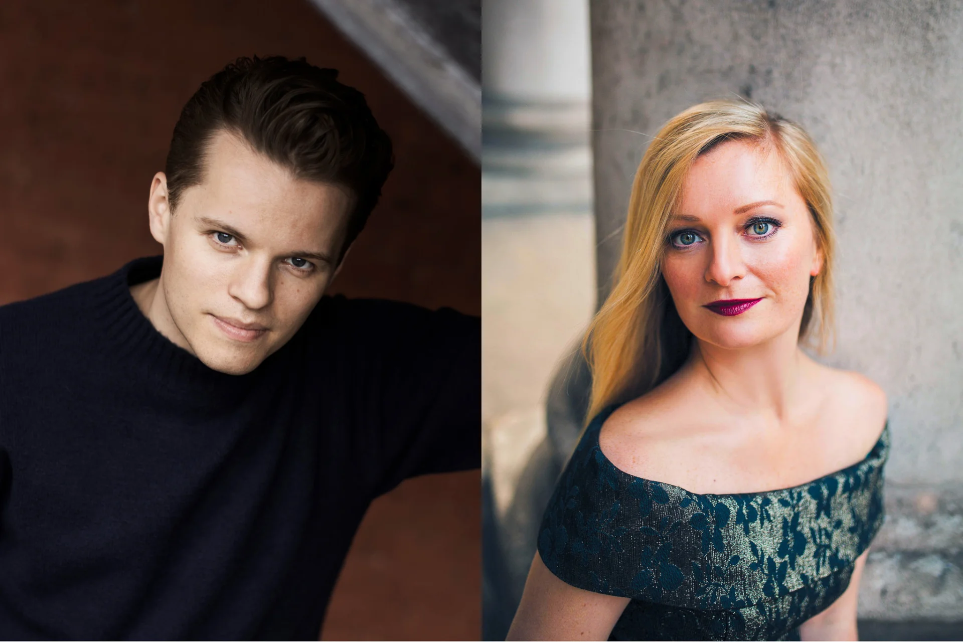 Conductor Adam Hickox and Soprano Lucy Crowe.