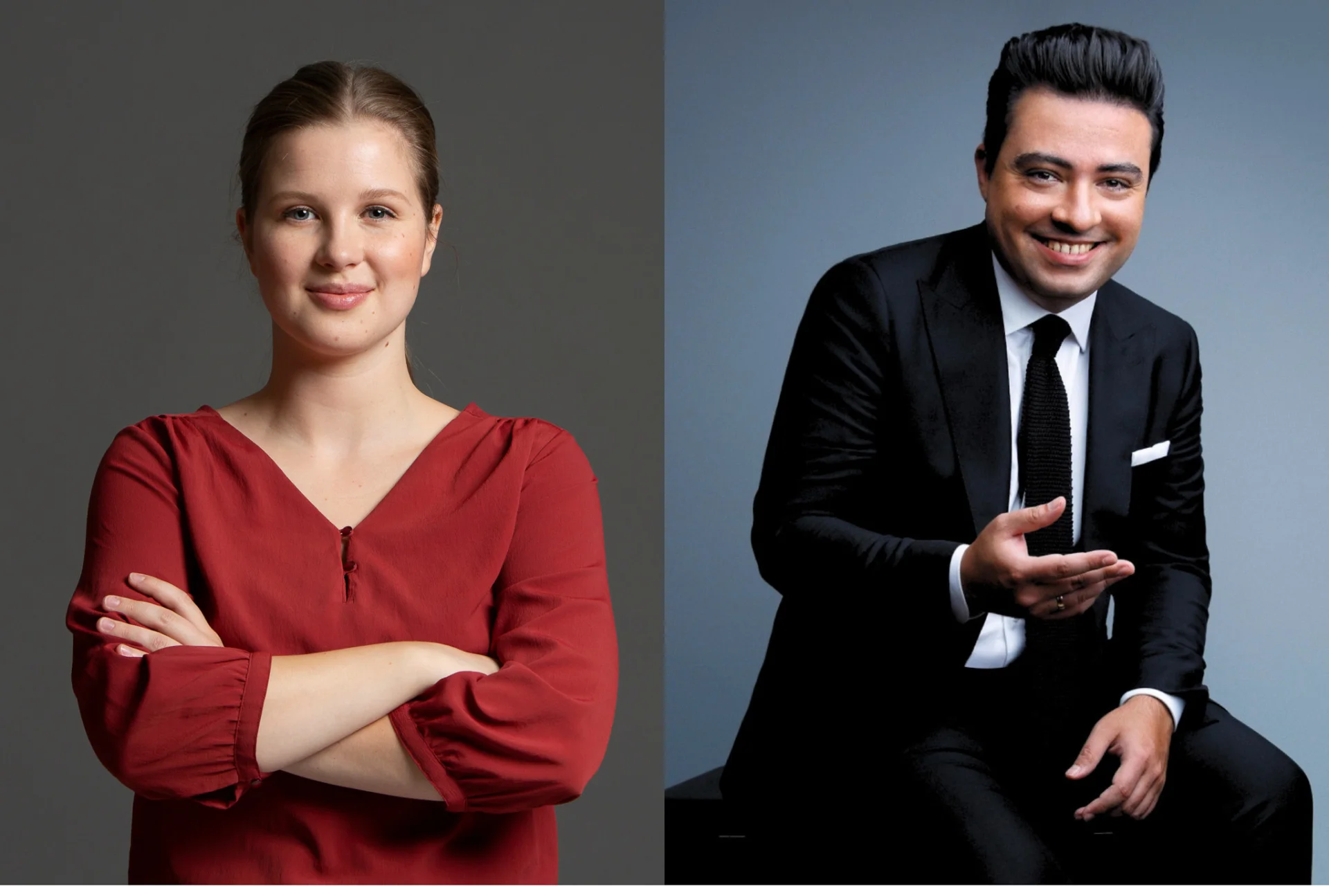 Conductor Emilia Hoving and pianist János Balázs