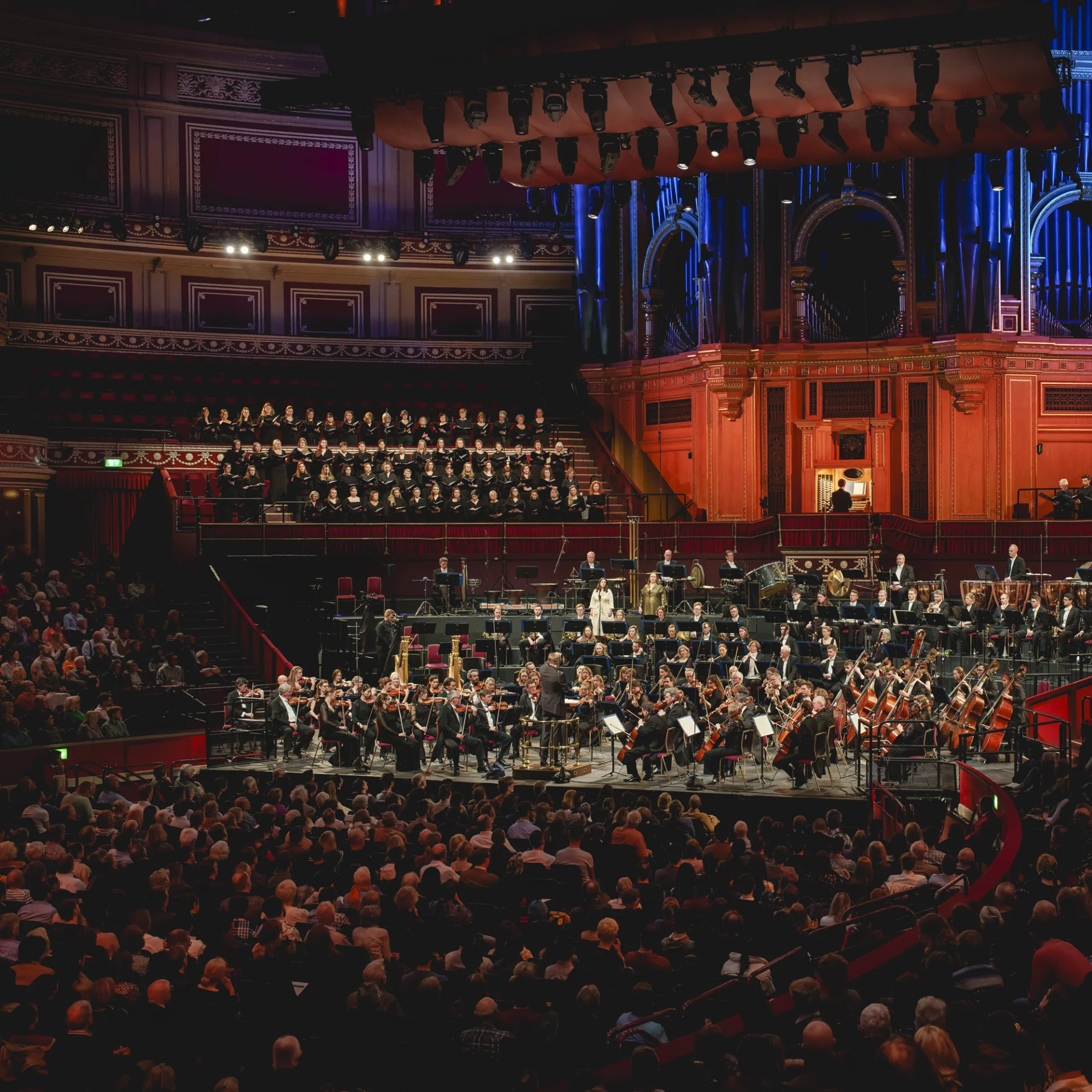 The RPO and Philharmonia Chorus performing at the Royal Albert Hall