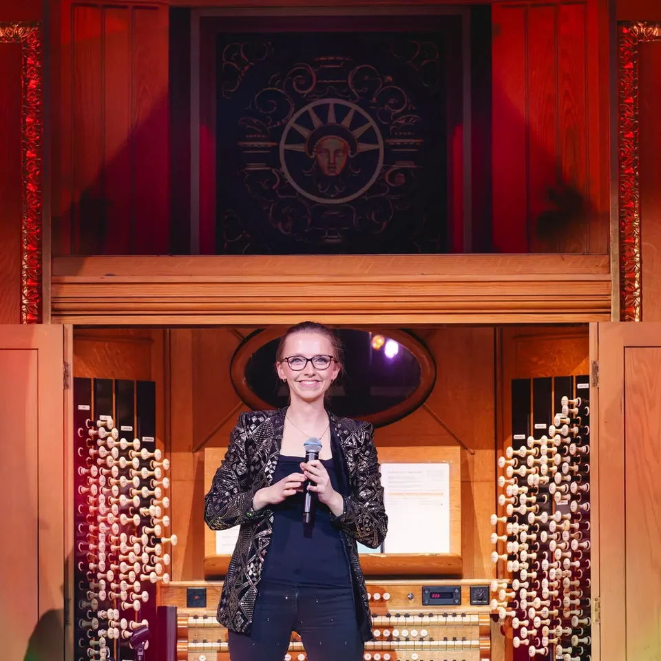 Anna Lapwood at the Royal Albert Hall.