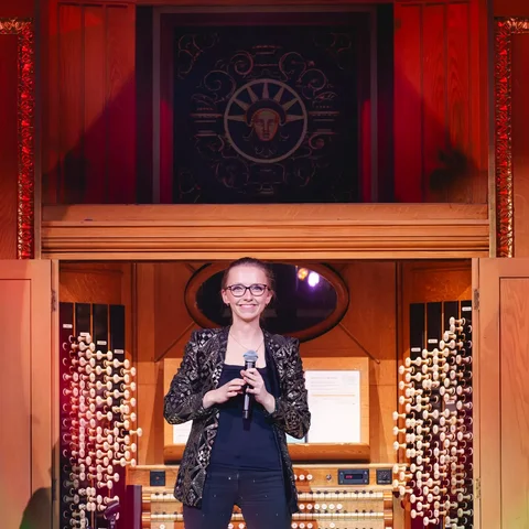 Anna Lapwood at the Royal Albert Hall.