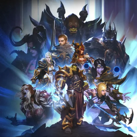 World of Warcraft characters posing in a dramatic way