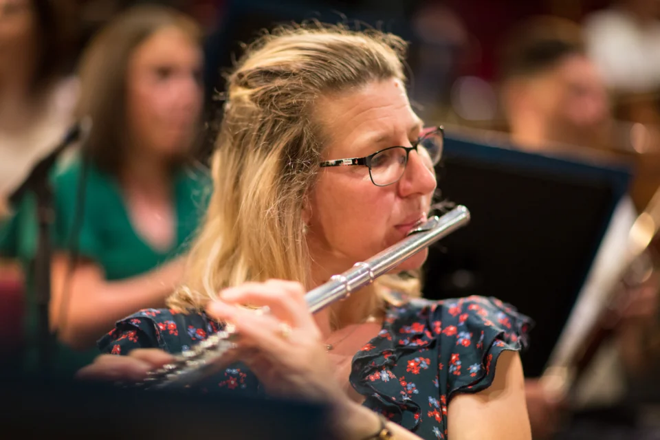 Joanna Marsh playing flute