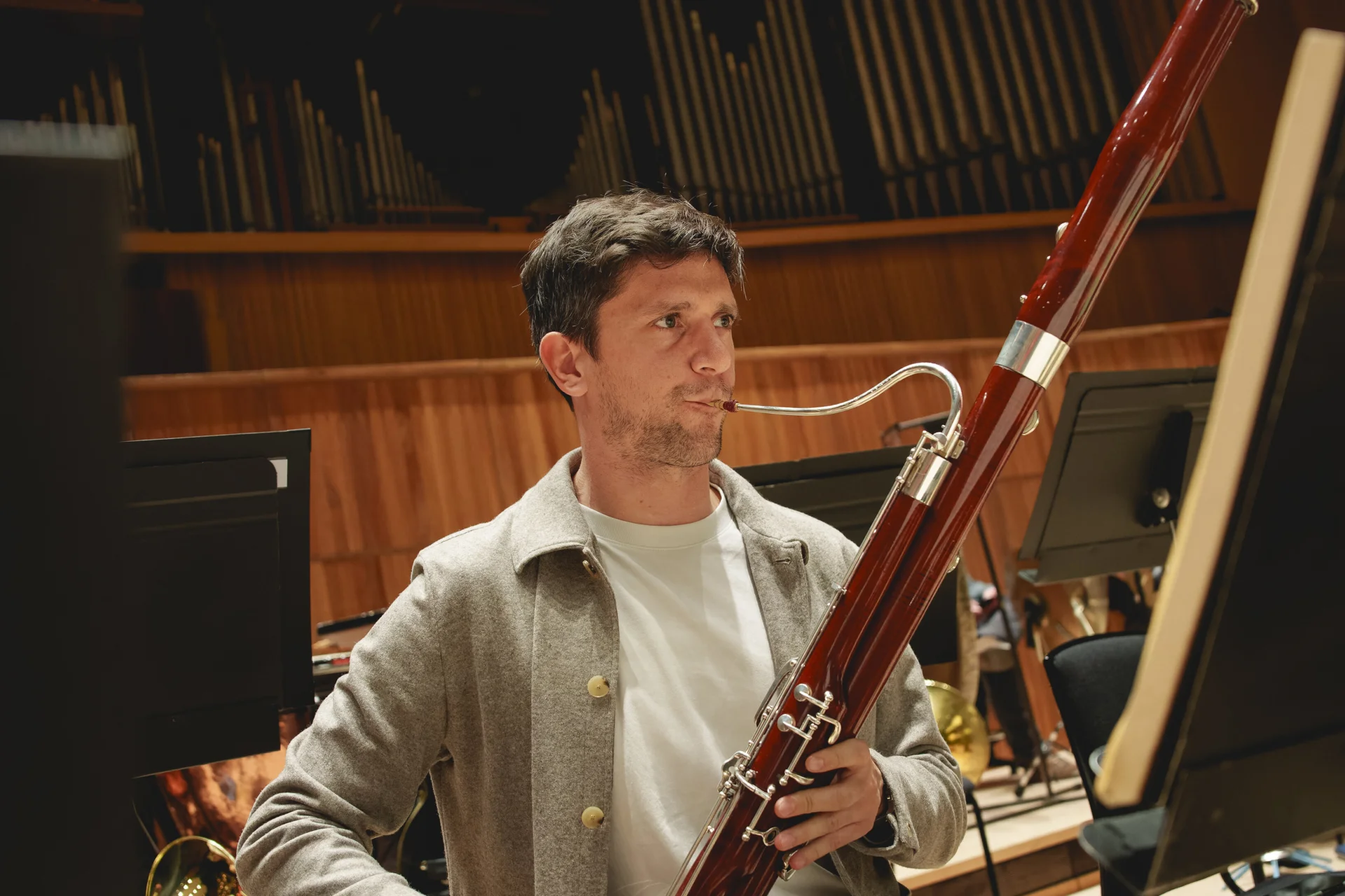 Richard Ion playing bassoon