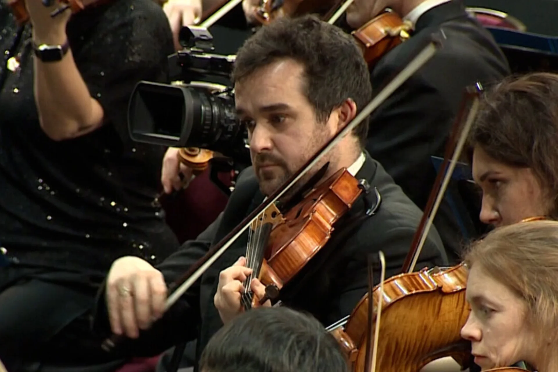 Joseph Fisher playing viola