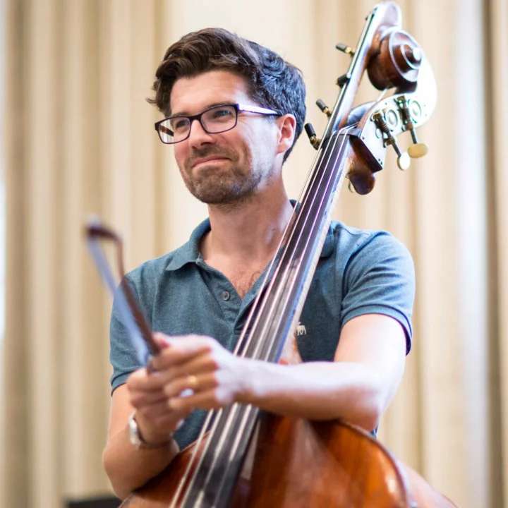 Ben Wolstenholme with double bass