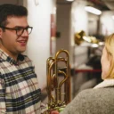 An RPO trombonist backstage at the Royal Albert Hall
