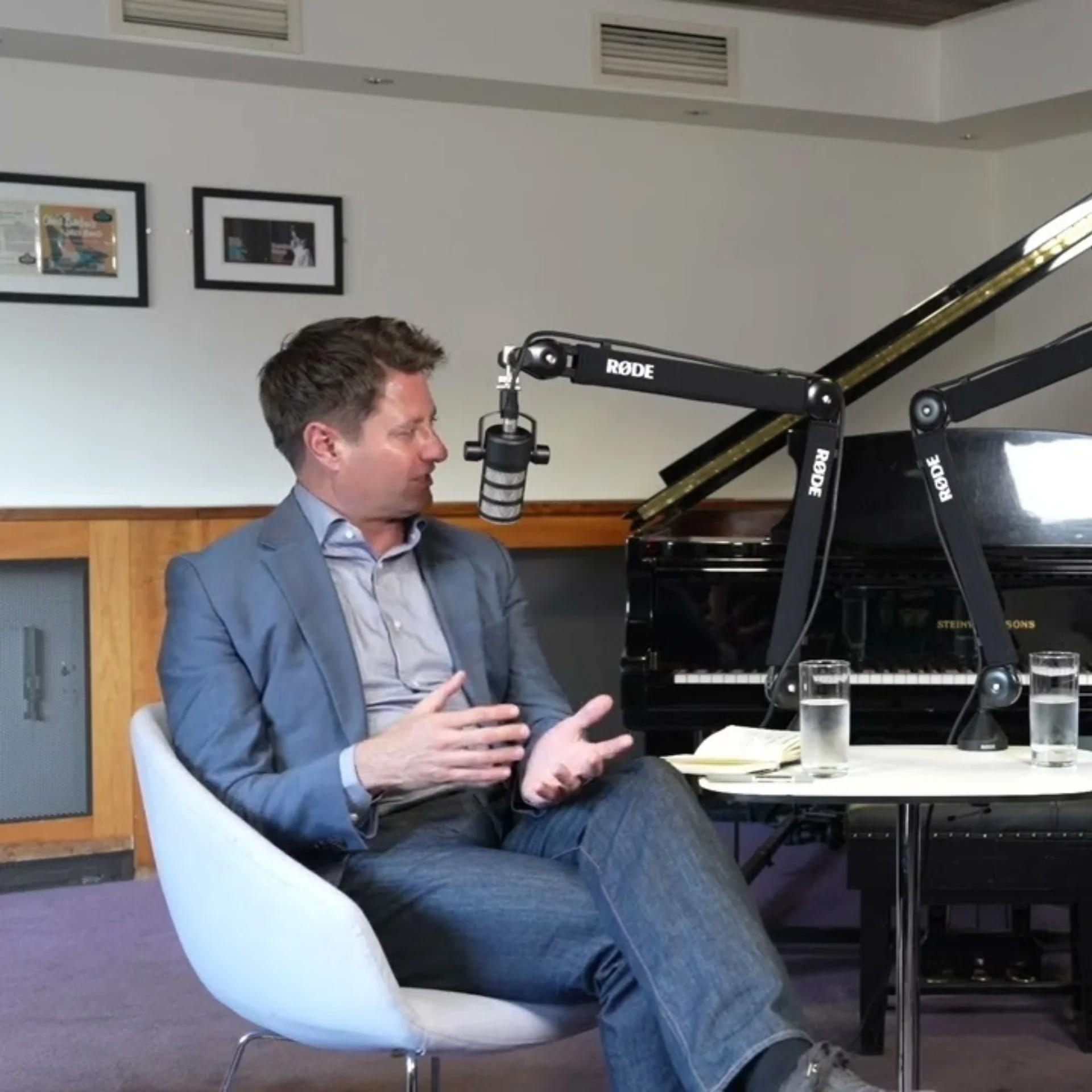 George Clarke and Michael Hayman record podcast
