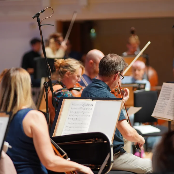 RPO players recording at Cadogan Hall