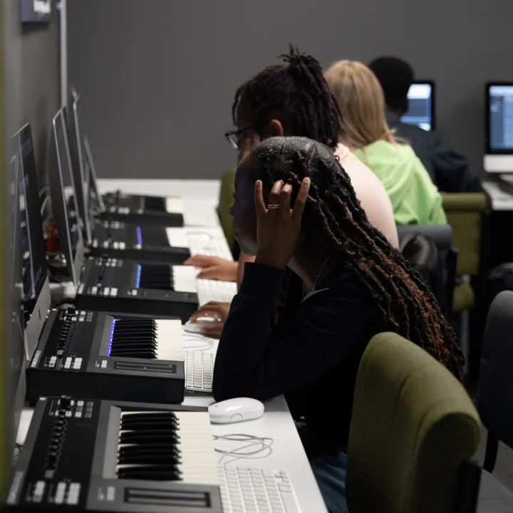 Young people working on computers