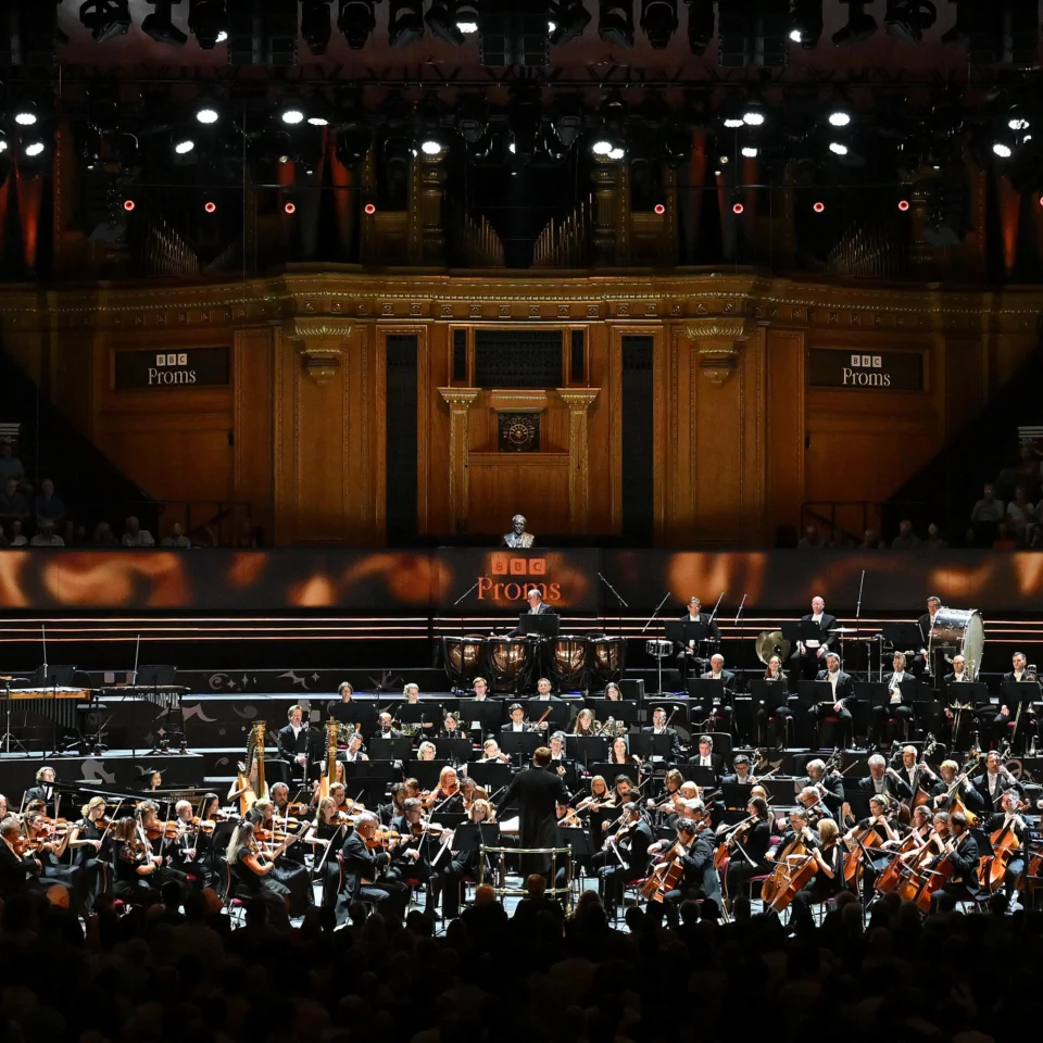 The Orchestra performing on stage at the Royal Albert Hall