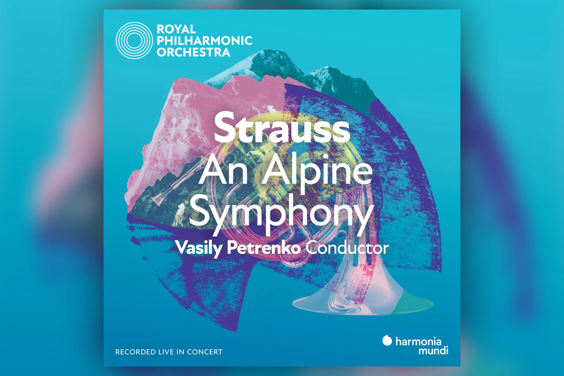 The album cover of our recording of Strauss' An Alpine Symphony released via harmonia mundi