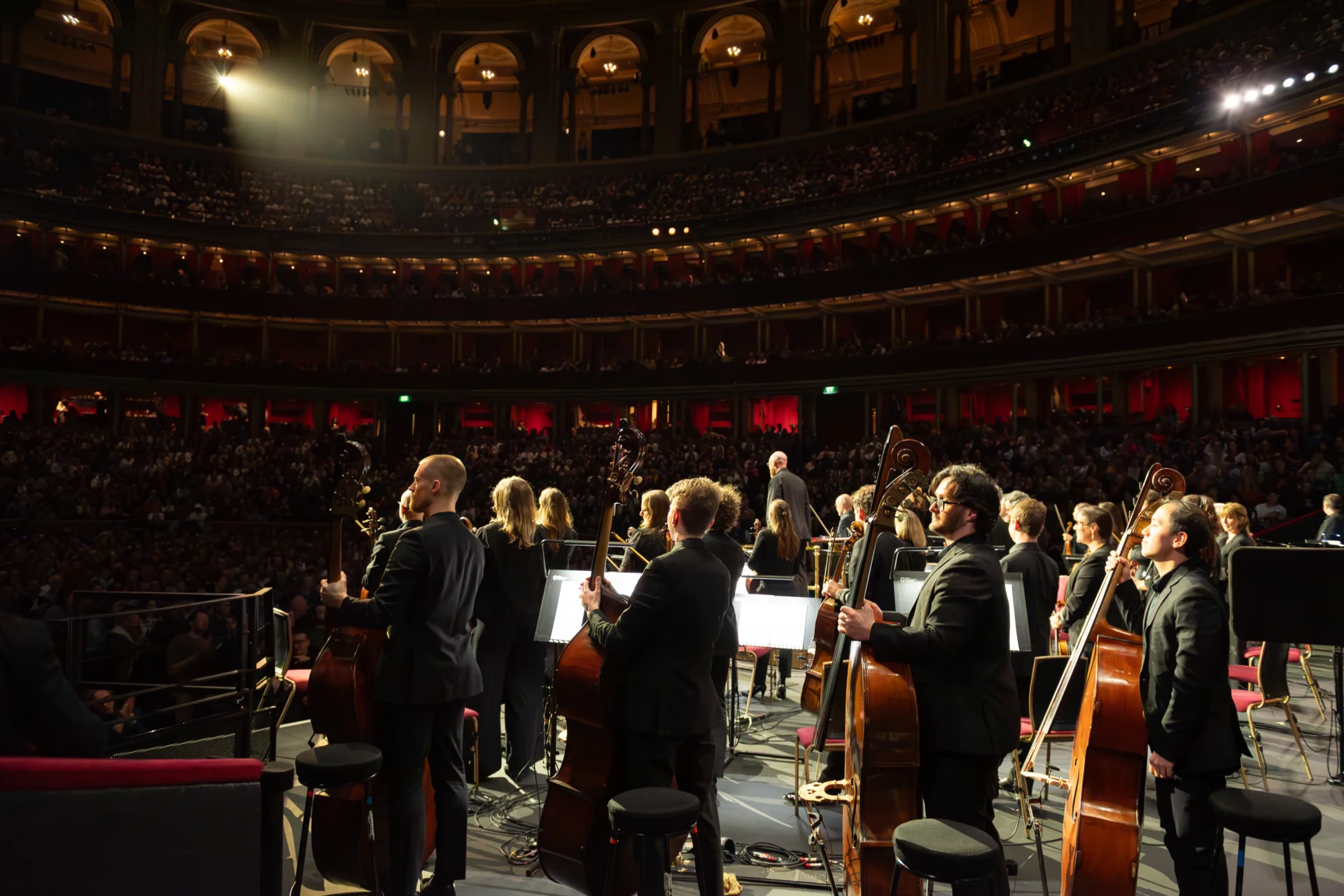 The RPCO standing for applause at the Royal Albert Hall