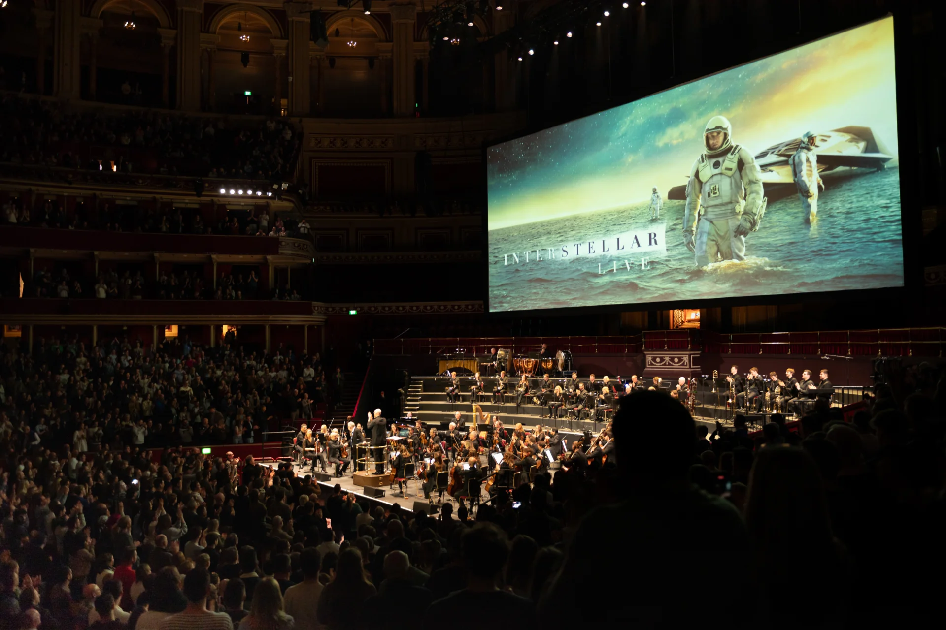The RPCO on stage at the Royal Albert Hall just before Interstellar in Concert