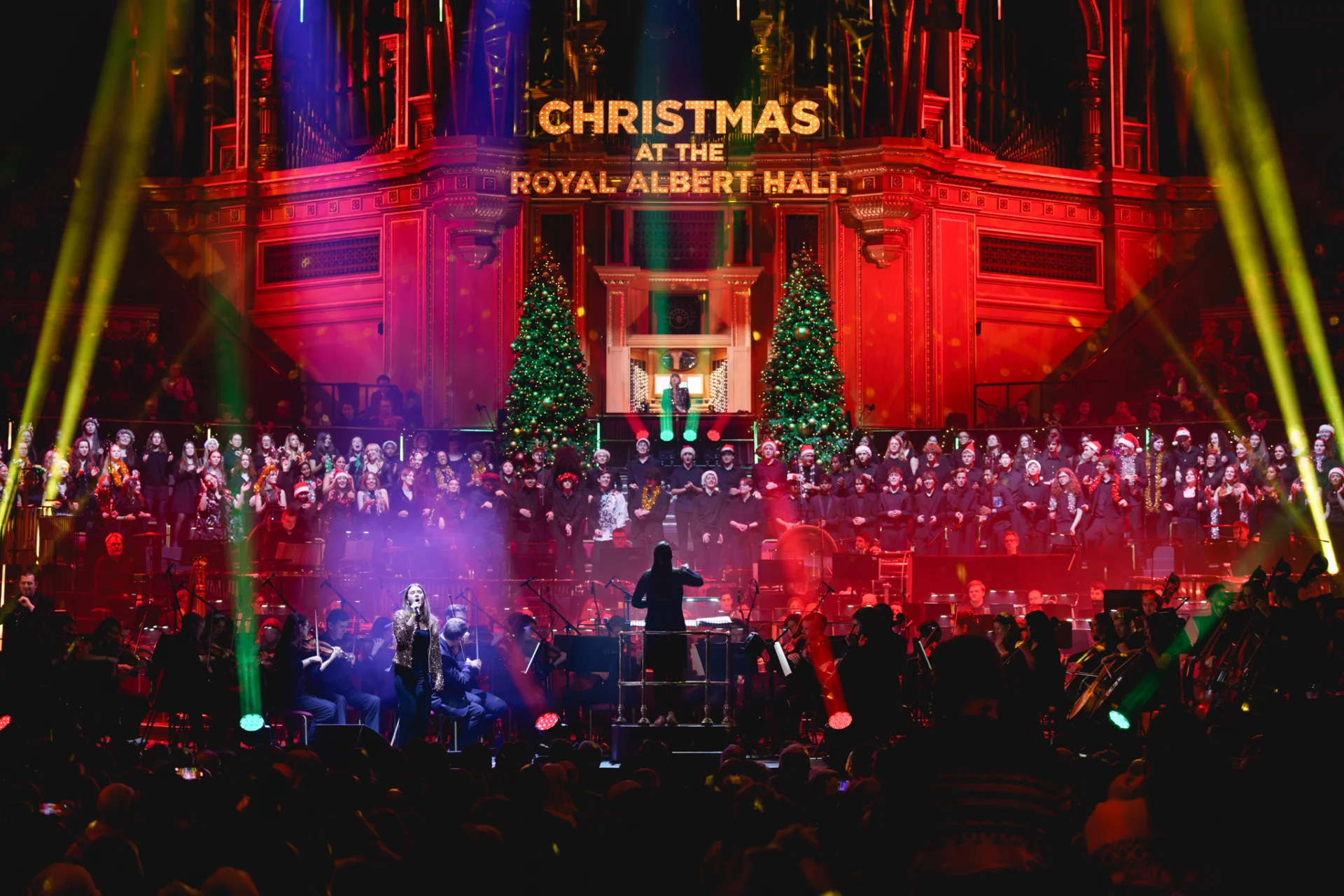 The RPCO on stage for Christmas at the Royal Albert Hall