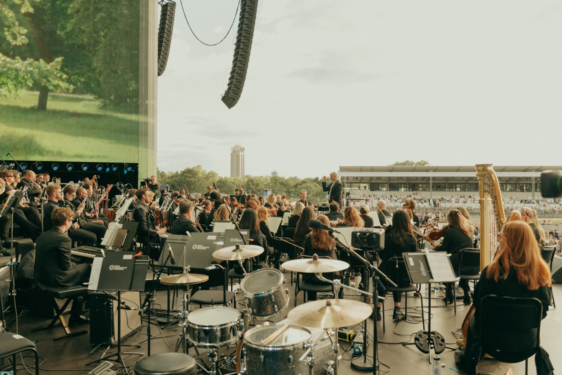 The RPCO on an open-air stage in Hyde Park