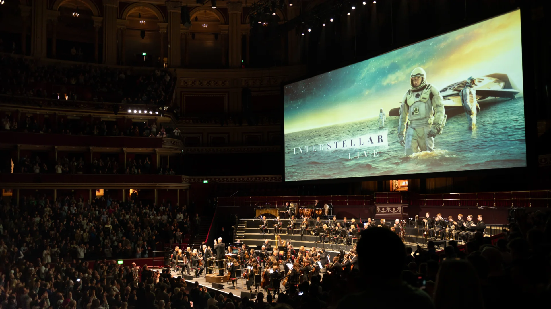 The RPCO on stage at the Royal Albert Hall just before Interstellar in Concert