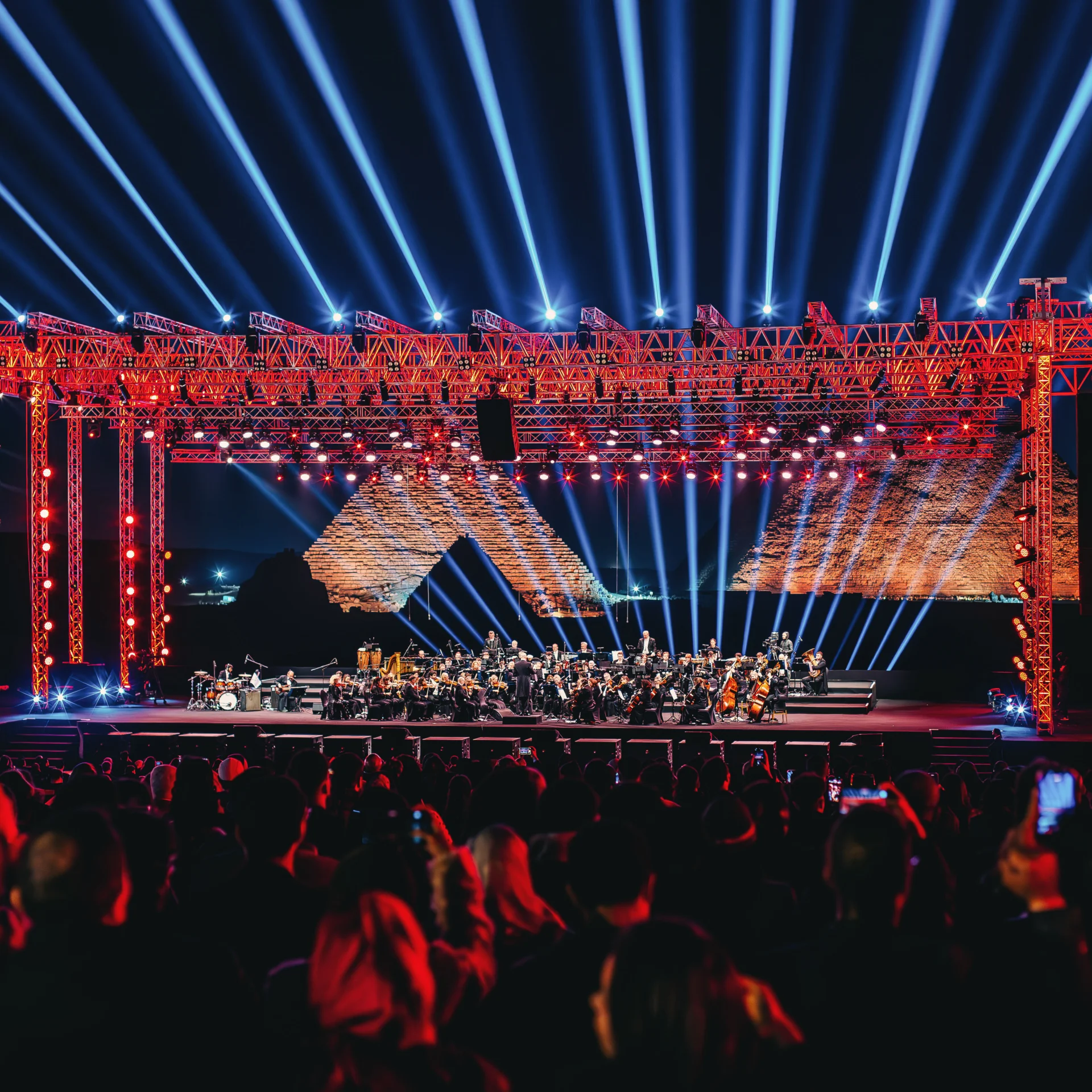 RPCO at The Pyramids Echo Festival Egypt 2025 outdoor stage with lights