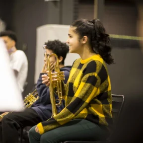 Participants playing instruments as a part of Brent Music Academy.