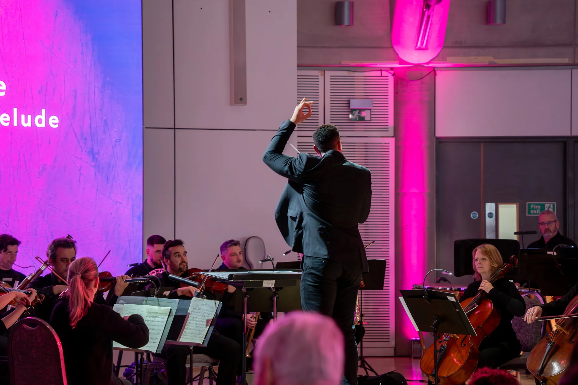 Conductor and Orchestra at our Relaxed Performance.