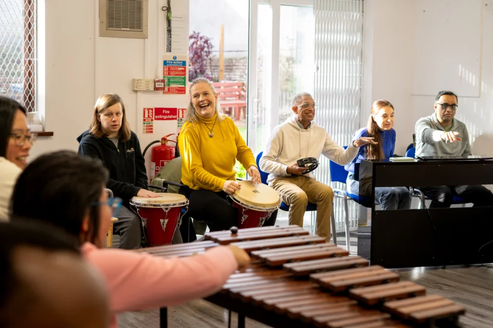 Sound Sanctuary participants at Brent Mencap.