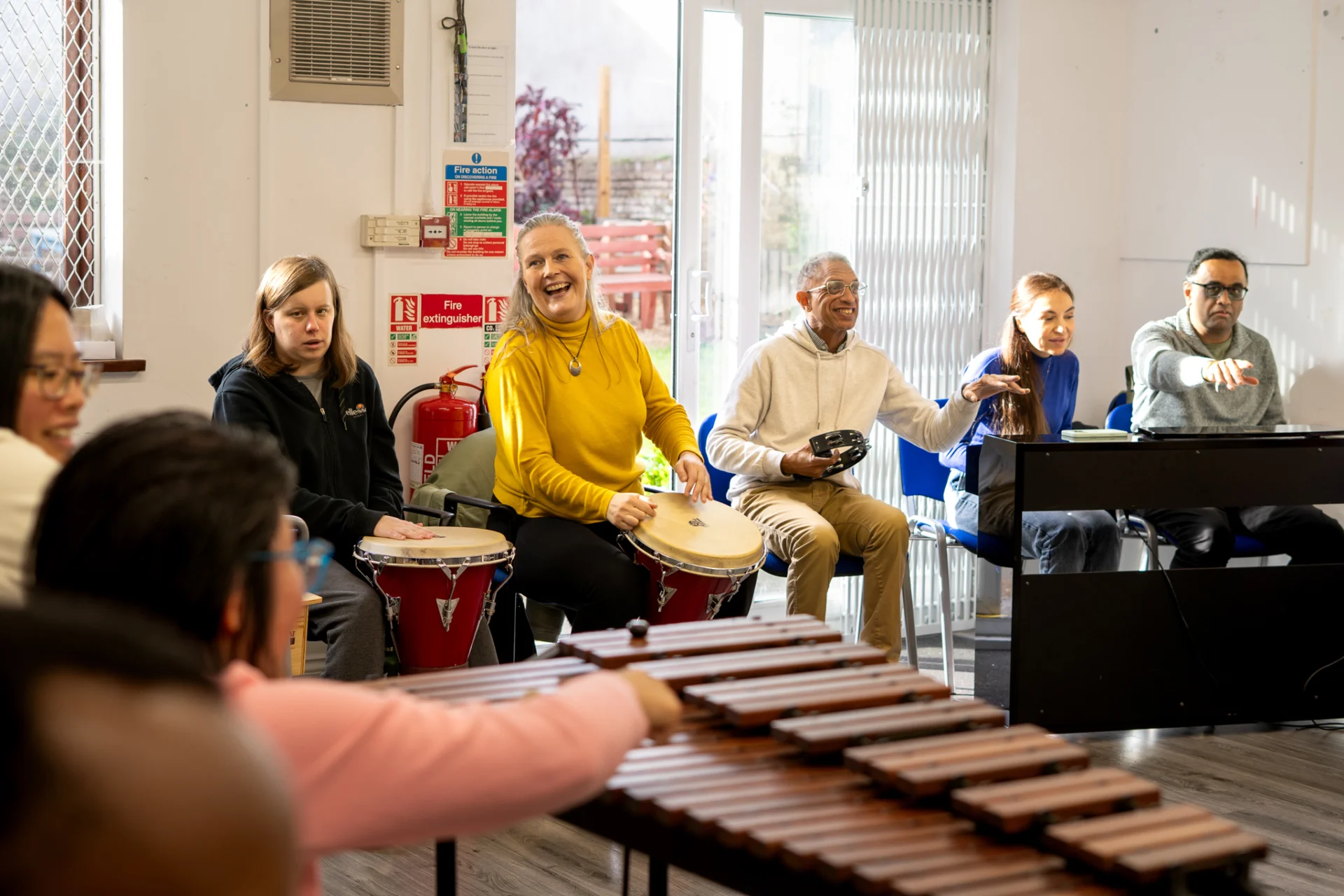 Sound Sanctuary participants at Brent Mencap.