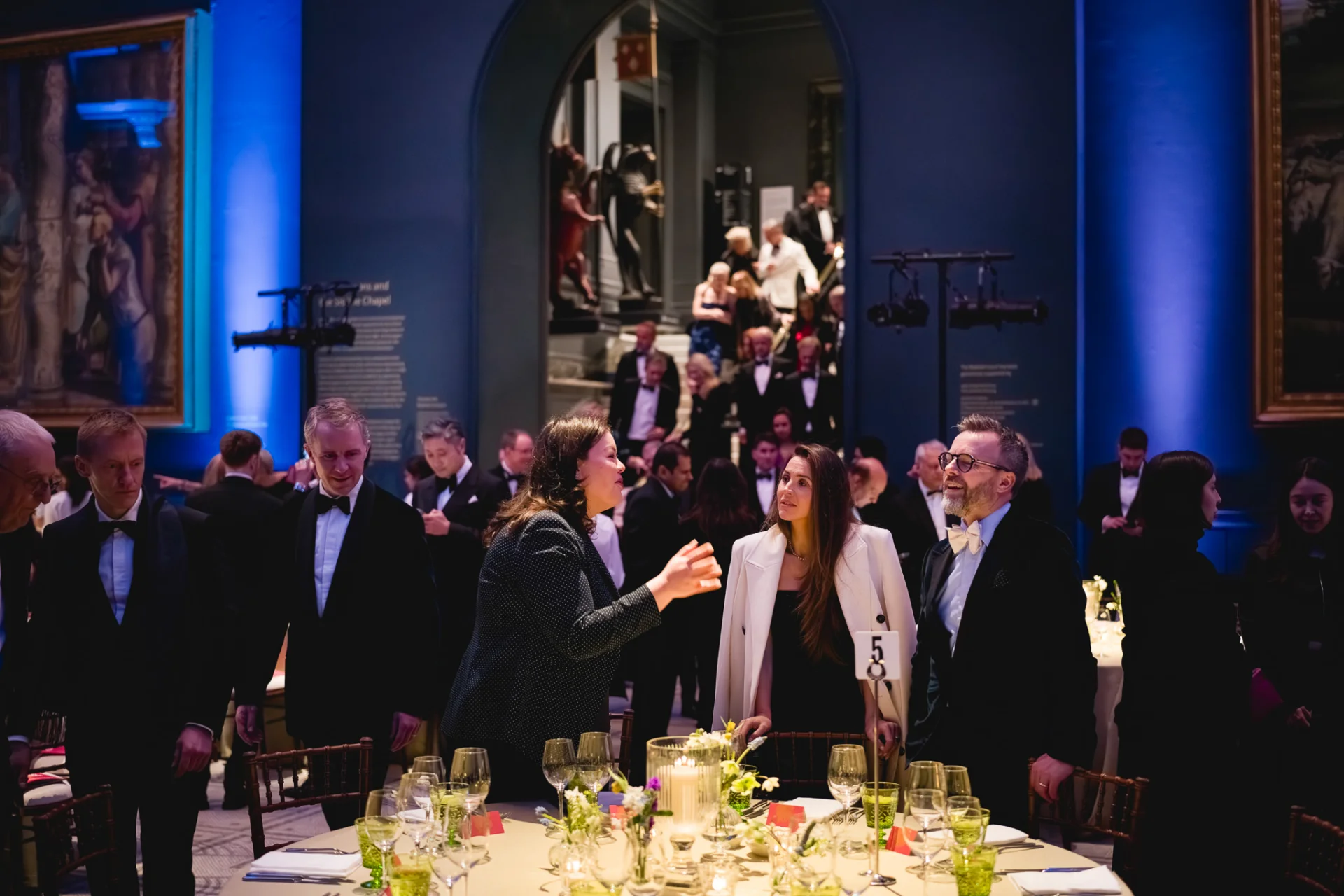 Guests entering the Raphael Court for dinner at the RPO's 80th Anniversary Gala Evening.