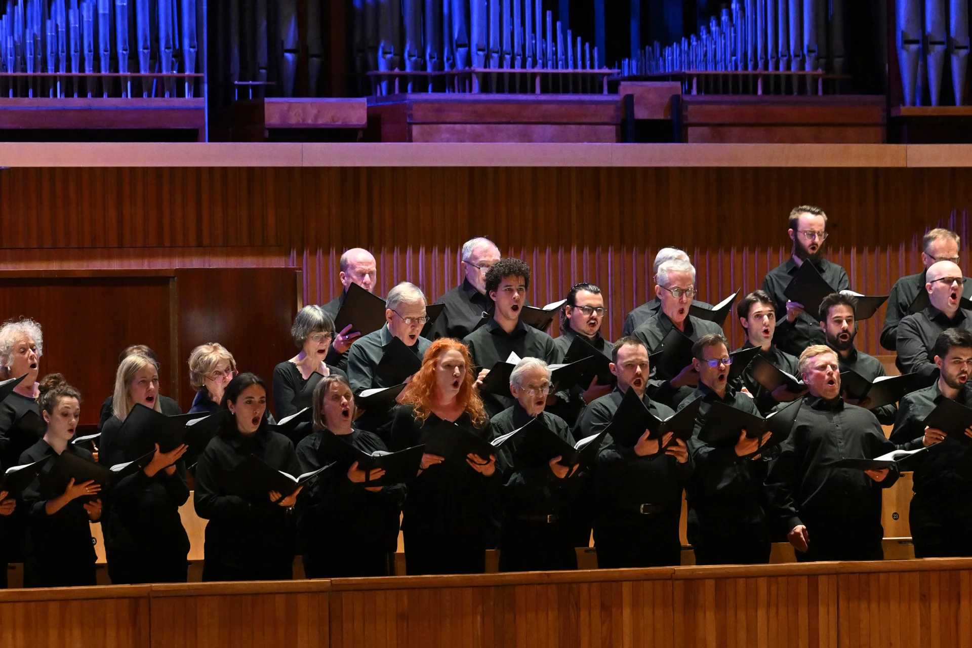 Members of the Philharmonia Chorus singing