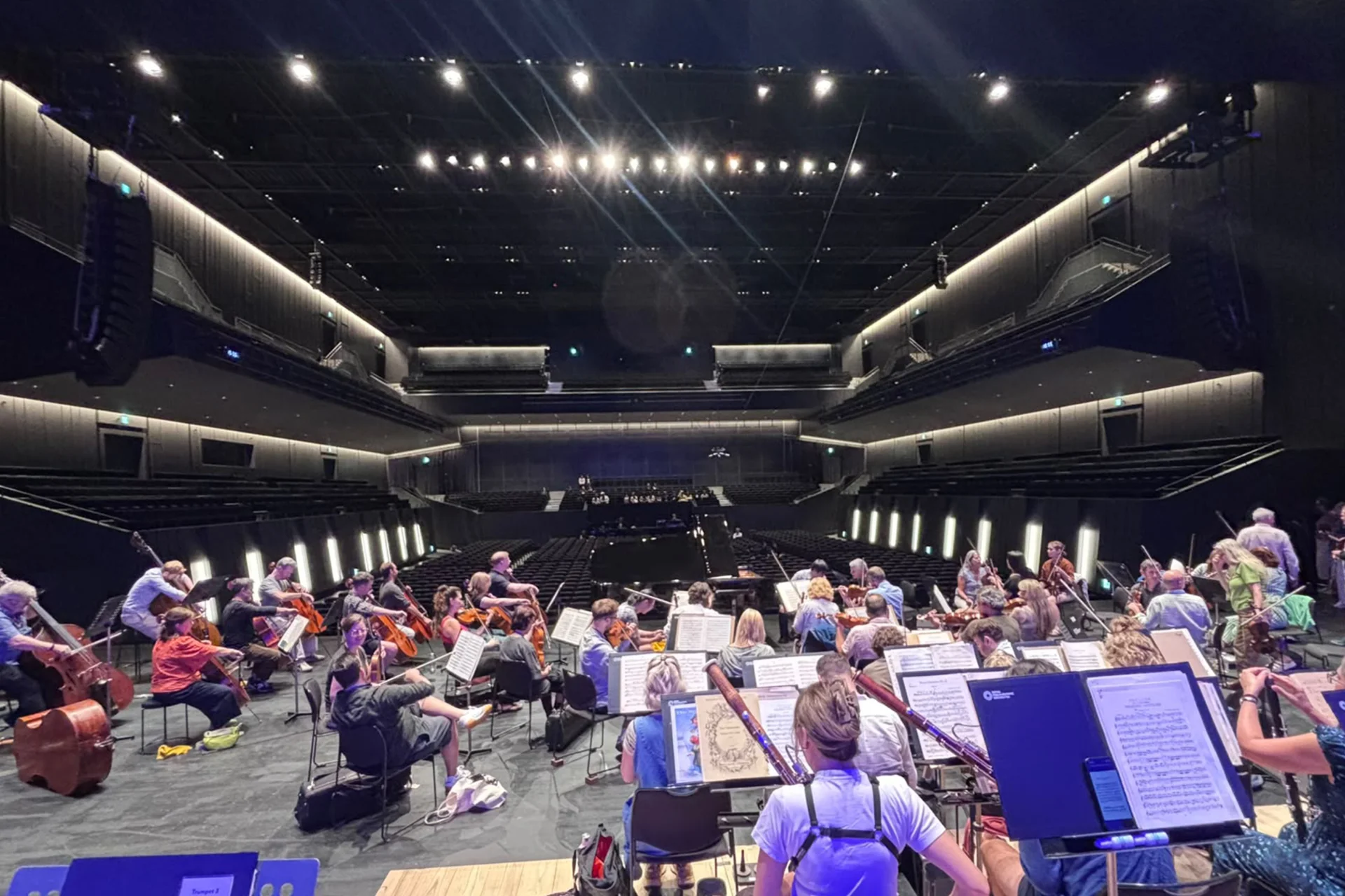 The RPO rehearsing in Tachikawa Stage Garden