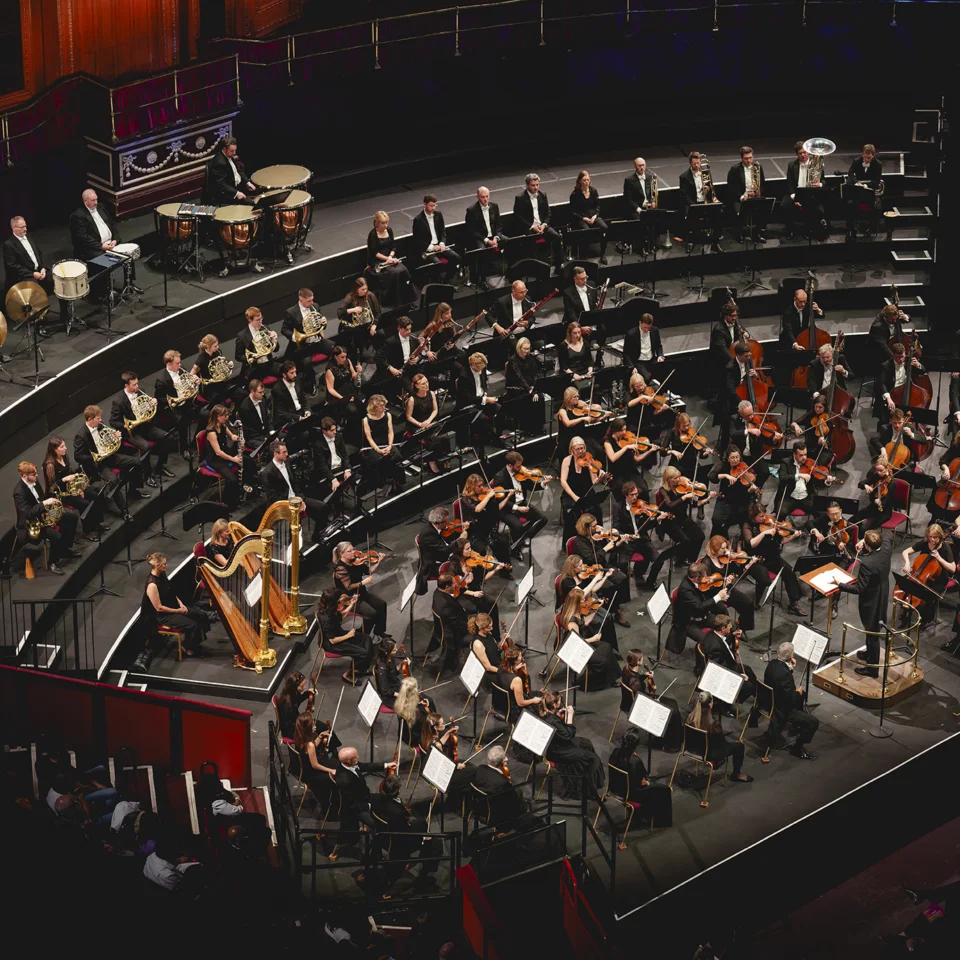 Royal Philharmonic Orchestra on stage at Royal Albert Hall