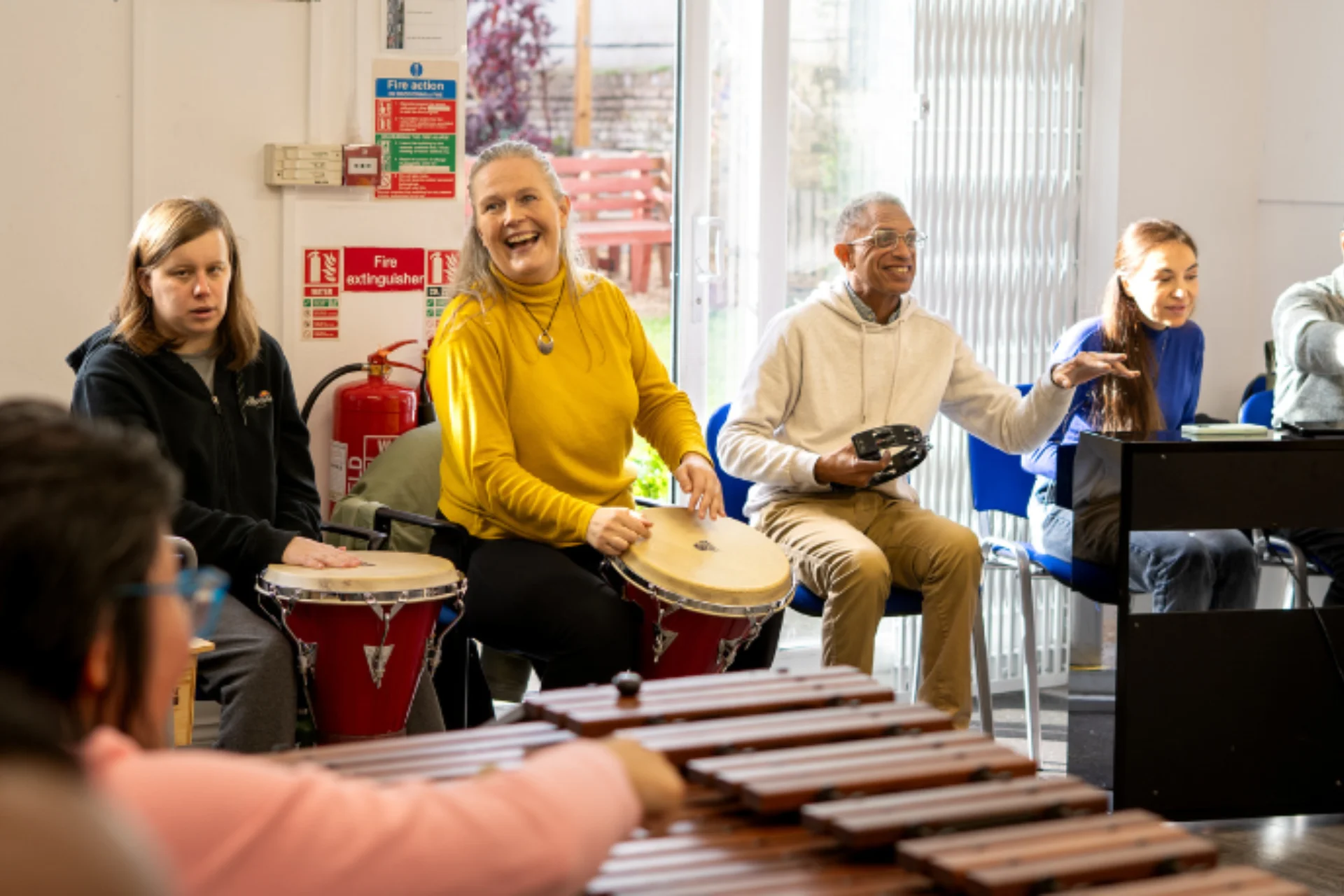 Participants playing a variety of instruments