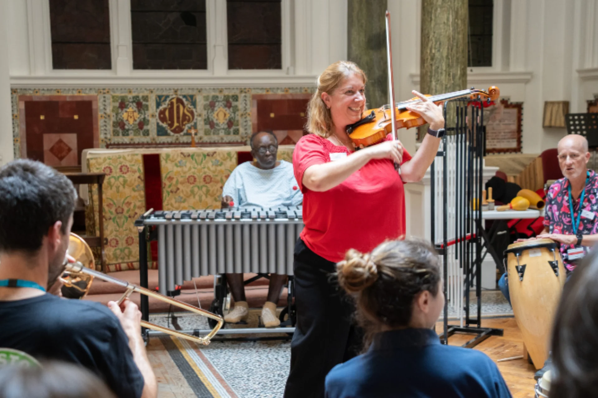 Photograph of the final performance as a part of the three day STROKESTRA workshops.