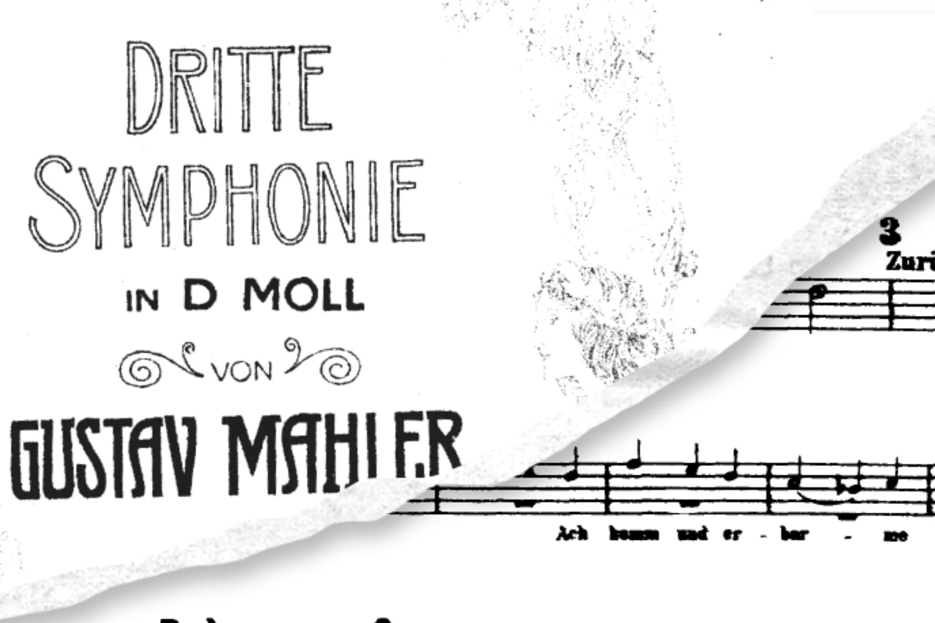Sheet music with the title Dritte Symphony in D Moll, Von Gustav Mahler
