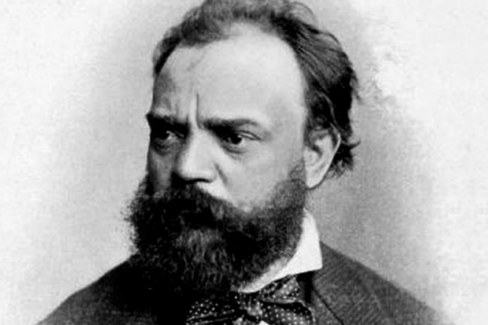 Black and white photo of Antonín Dvořák