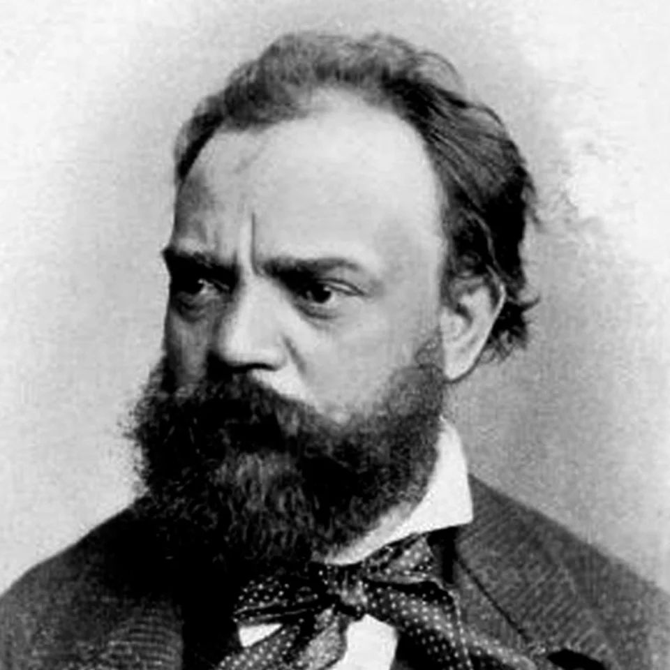 Black and white photo of Antonín Dvořák
