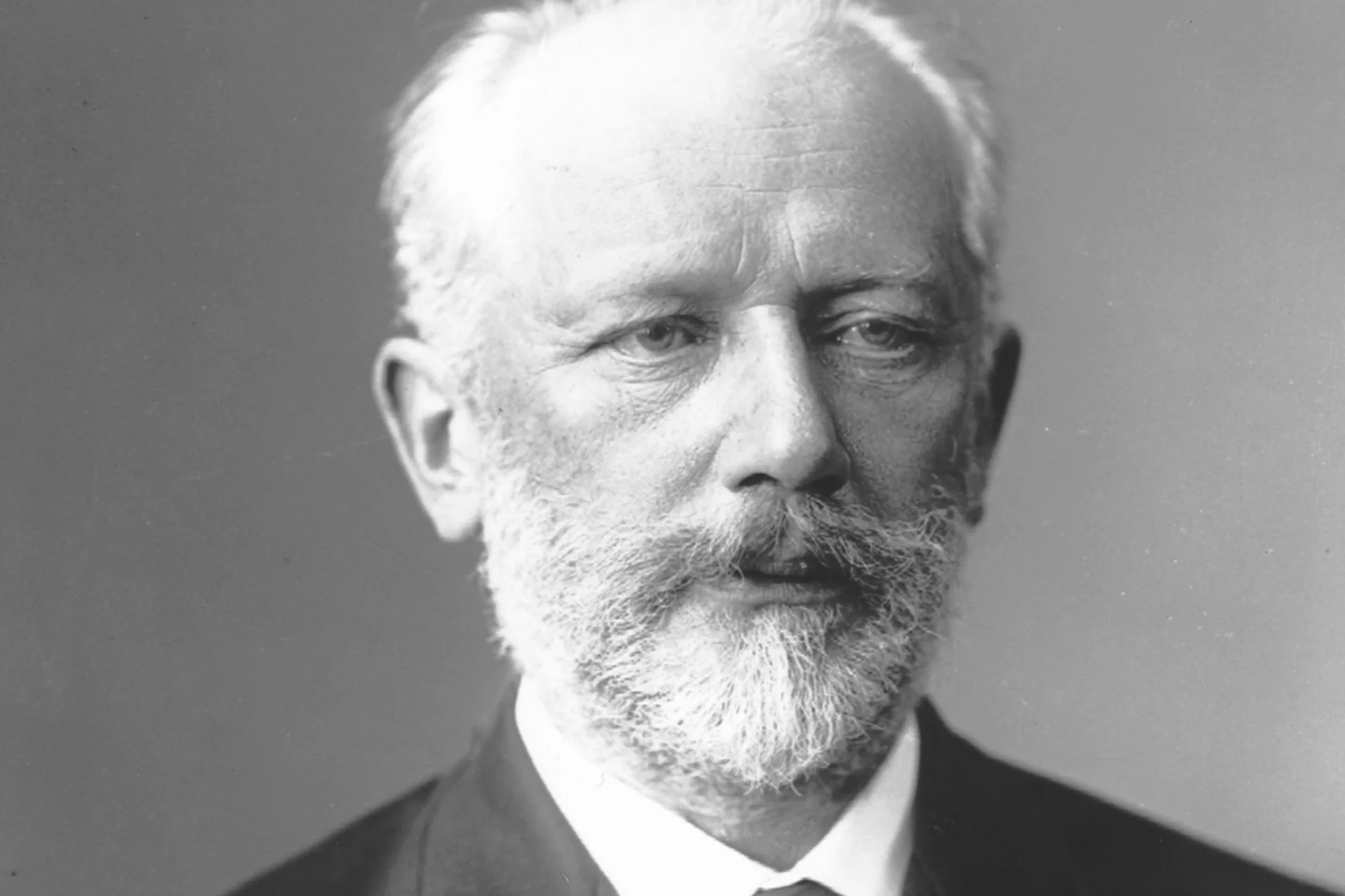 Black and white photo of Pyotr Ilyich Tchaikovsky