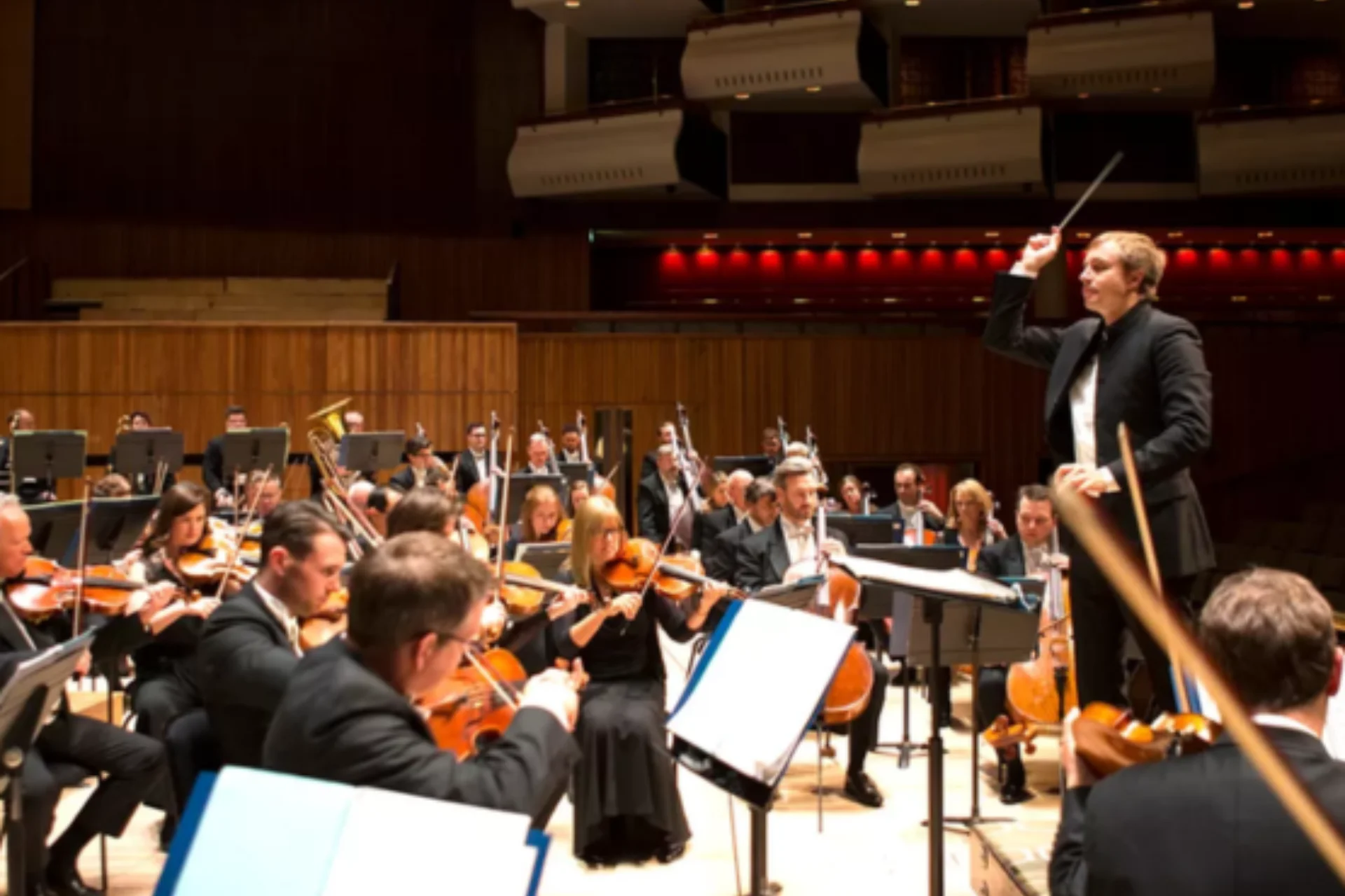 Vasily Petrenko  conducting the Royal Philharmonic Orchestra at the Southbank Centre's Royal Festival Hall.